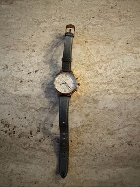 Fossil Smart Watch with Gray Leather Band